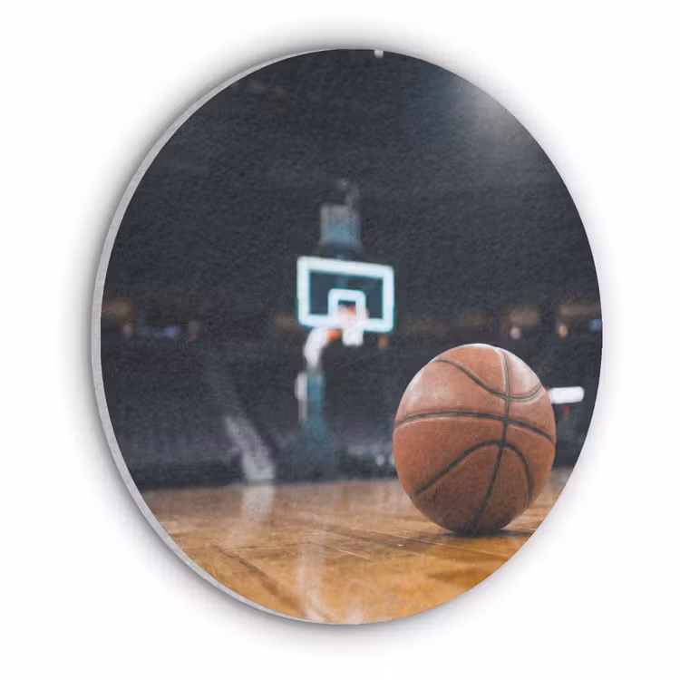 Basketbal - Arena - Sport Akoestische PET Vilt - Rond klein -3d