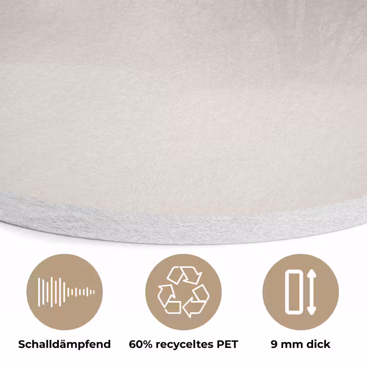 Boom - Mist - Sneeuw - Winter - Minimalistisch Akoestische PET Vilt - Rond klein -closeup_DE
