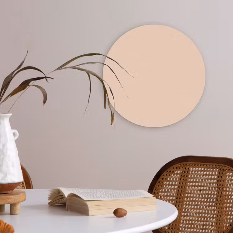 Pale - Peach - Nude Akoestische PET Vilt - Rond klein 838 -sfeer3
