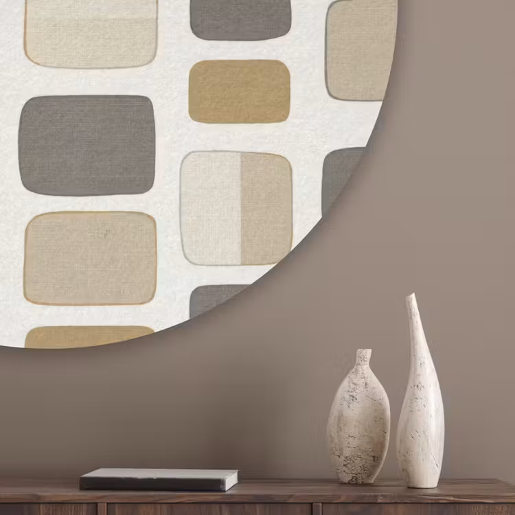 Blokken - Vintage - Grijs Akoestische PET Vilt - Rond klein 838 -sfeer5_closeup