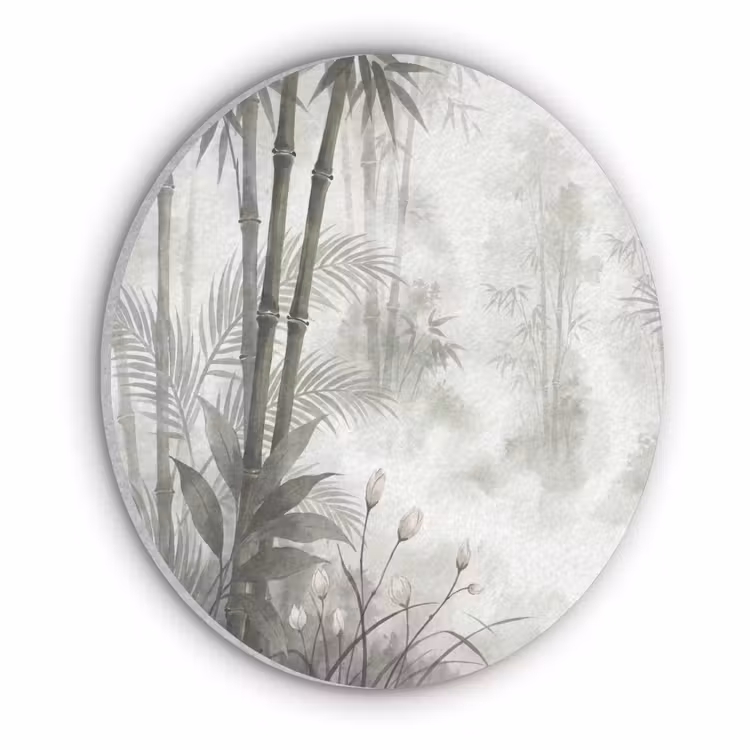 Bloemen - Knop - Tuin - Illustratie - Wit Akoestische PET Vilt - Rond klein -3d