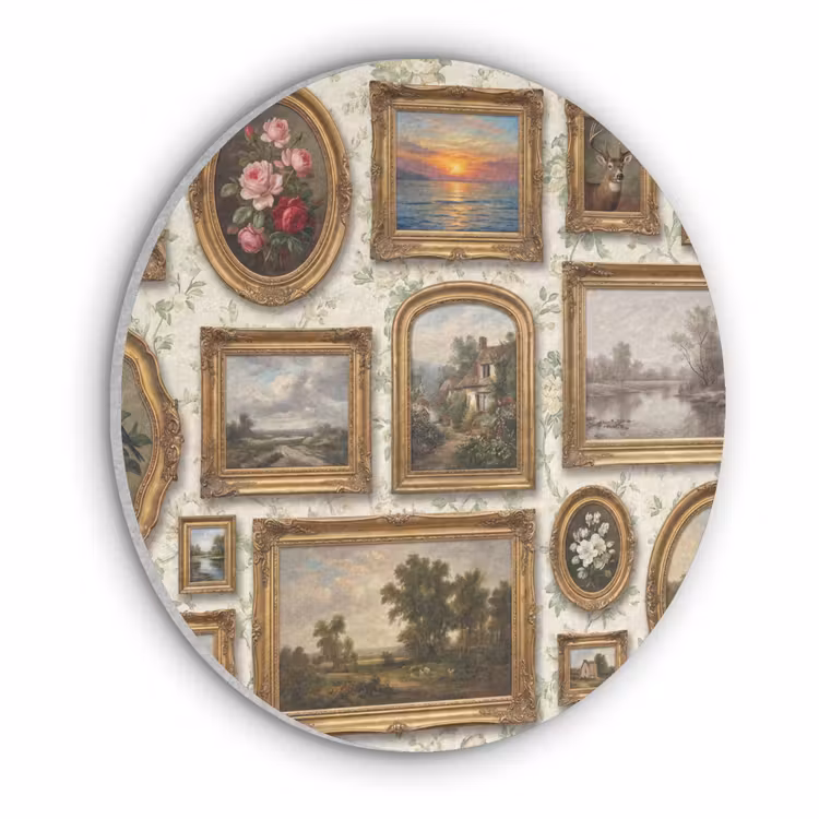 Bloemen - Roze - Stilleven - Klassiek Akoestische PET Vilt - Rond klein -3d