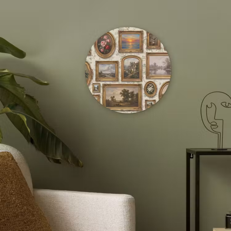 Bloemen - Roze - Stilleven - Klassiek Akoestische PET Vilt - Rond klein -sfeer2