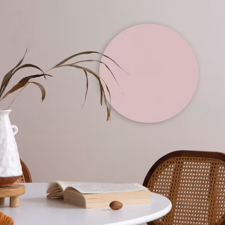 Blush - Pink - Roze Akoestische PET Vilt - Rond klein 838 -sfeer3