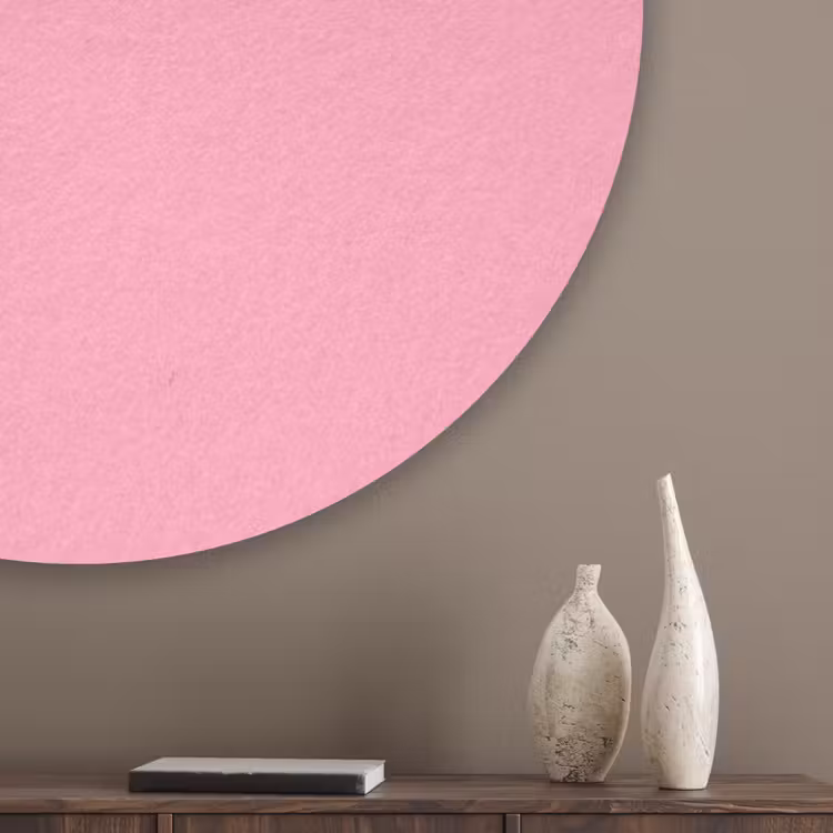 Bubblegum - Pink - Roze Akoestische PET Vilt - Rond klein 838 -sfeer5_closeup