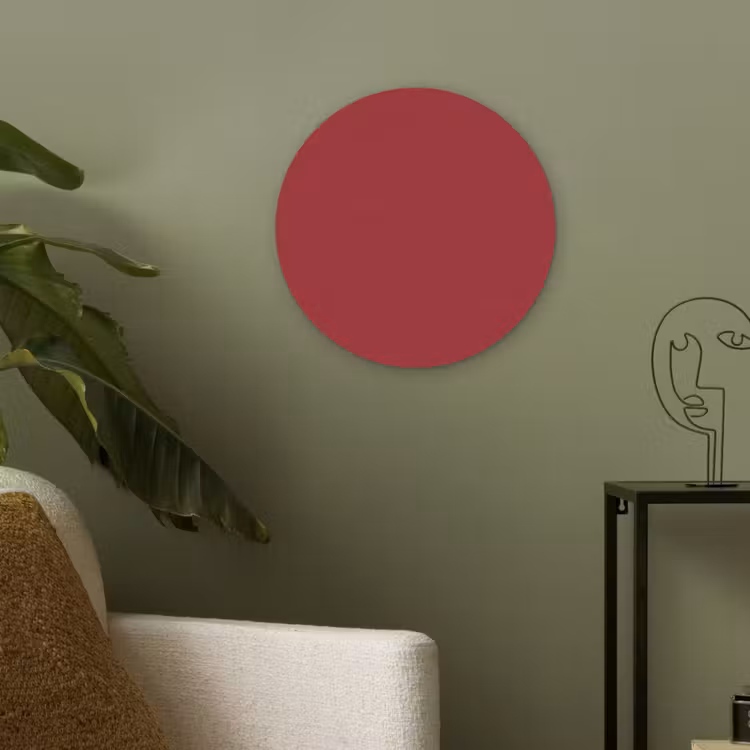 Burgundy - Wine - Rood Akoestische PET Vilt - Rond klein 838 -sfeer2