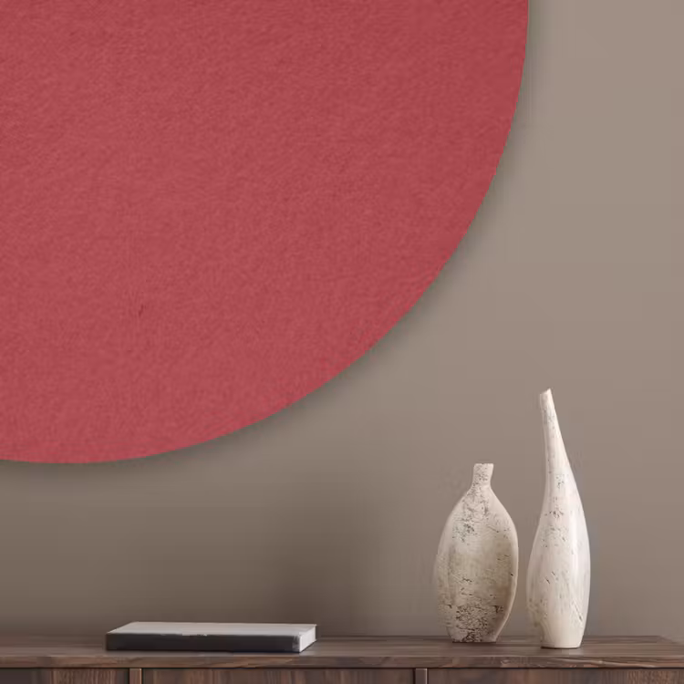 Burgundy - Wine - Rood Akoestische PET Vilt - Rond klein 838 -sfeer5_closeup