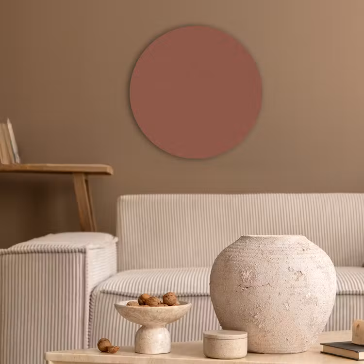 Burnt - Mahogany - Terracotta Akoestische PET Vilt - Rond klein 838 -sfeer1