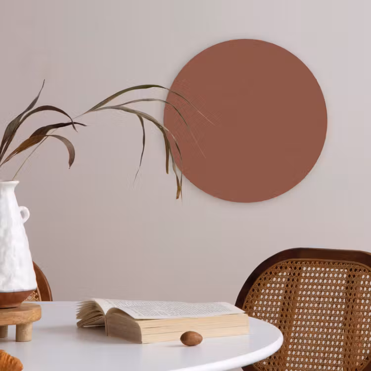 Burnt - Mahogany - Terracotta Akoestische PET Vilt - Rond klein 838 -sfeer3
