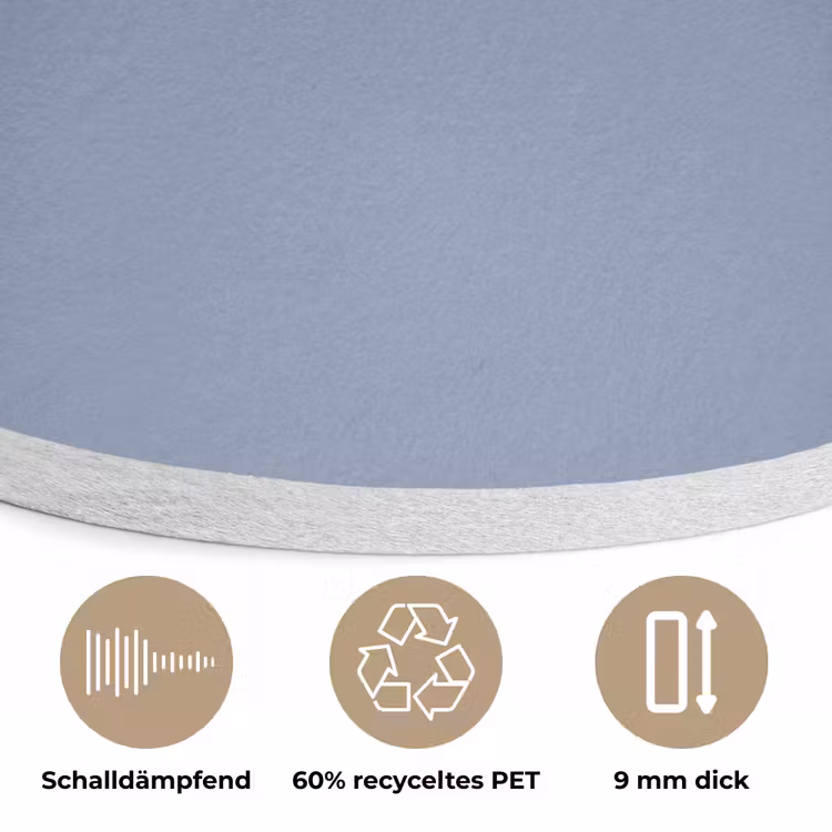 Canary - Champ - Blauw Akoestische PET Vilt - Rond klein 838 -closeup_DE