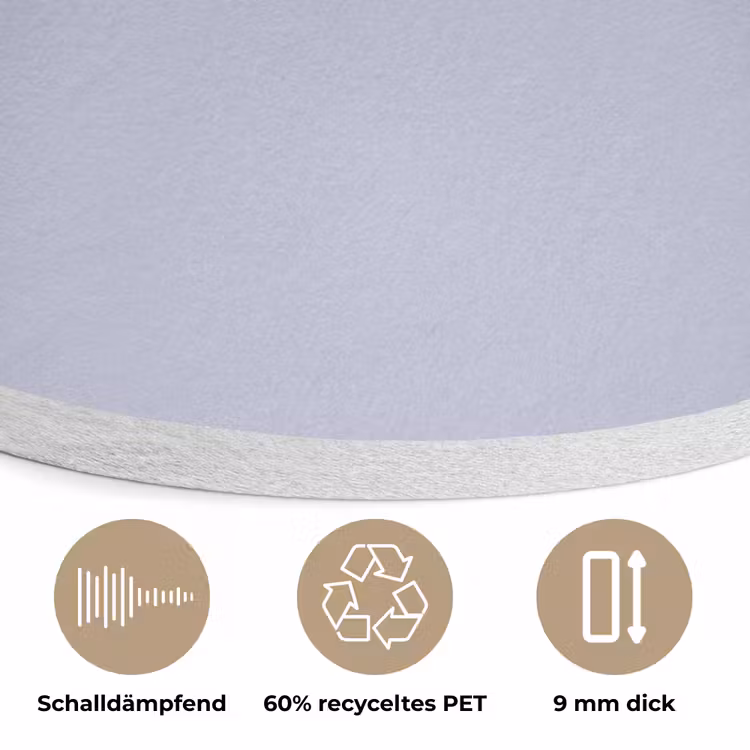 Chalky - Lavender - Paars Akoestische PET Vilt - Rond klein 838 -closeup_DE