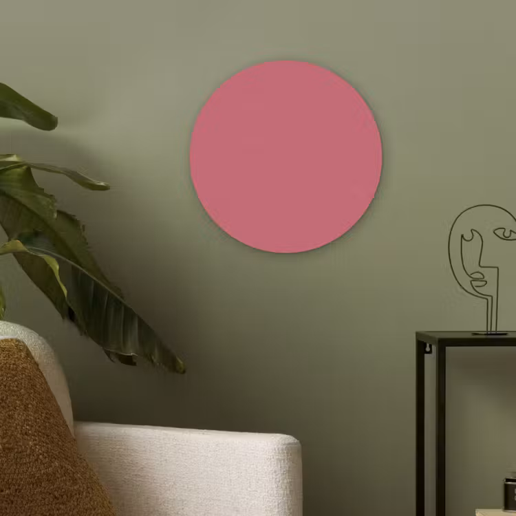 Crimson - Rose - Roze Akoestische PET Vilt - Rond klein 838 -sfeer2
