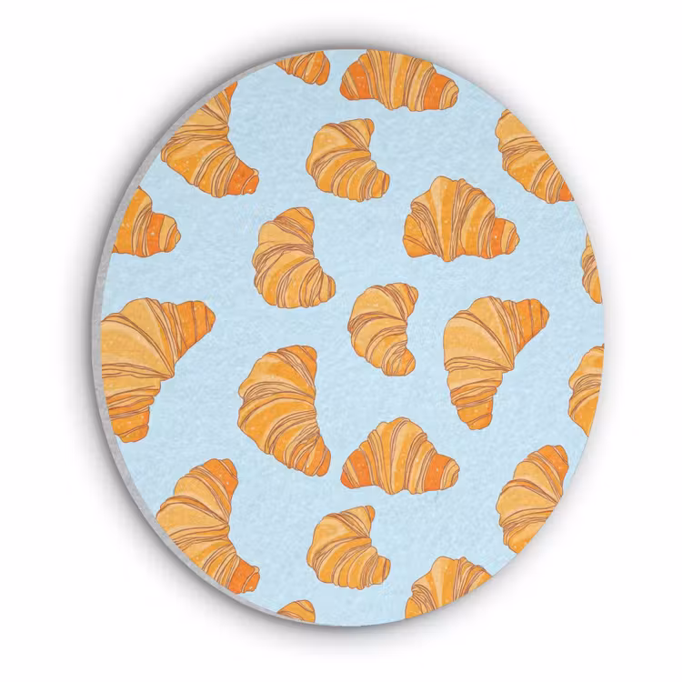 Croissant - Speels - Blauw Akoestische PET Vilt - Rond klein 838 -3d