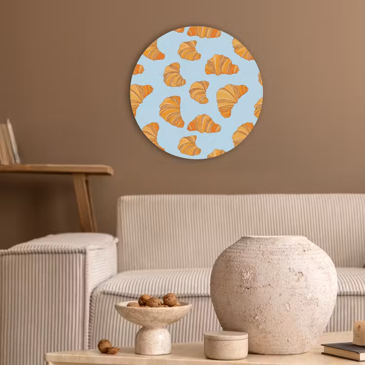 Croissant - Speels - Blauw Akoestische PET Vilt - Rond klein 838 -sfeer1