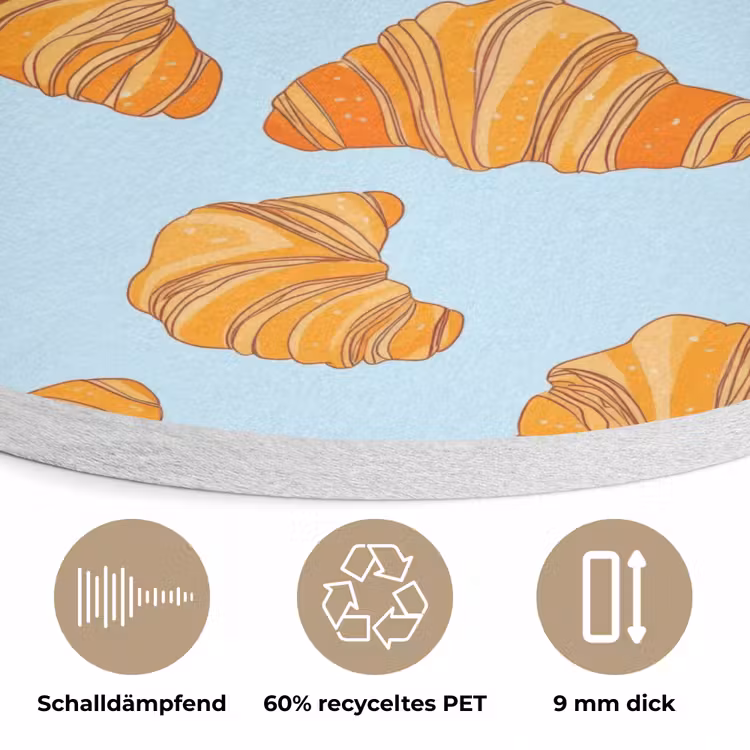 Croissant - Speels - Blauw Akoestische PET Vilt - Rond klein 838 -closeup_DE