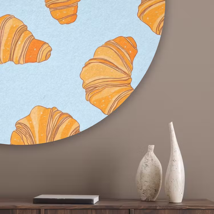 Croissant - Speels - Blauw Akoestische PET Vilt - Rond klein 838 -sfeer5_closeup