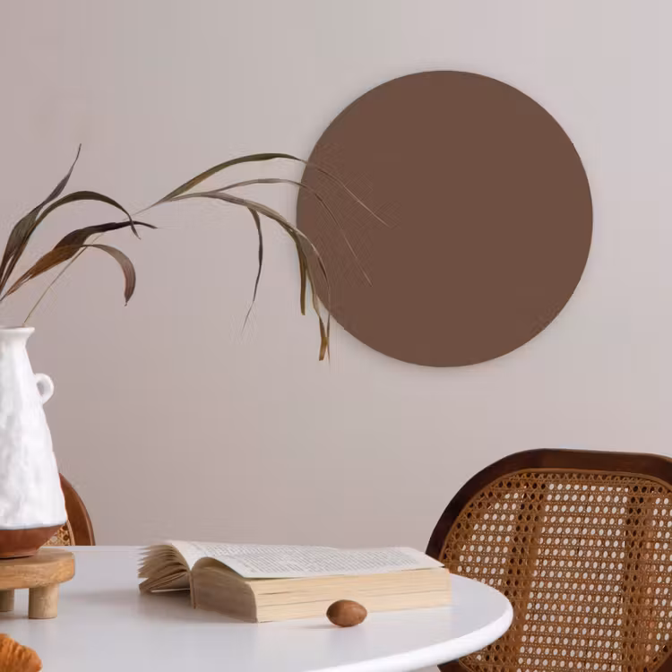 Deep - Clay - Brown - Bruin Akoestische PET Vilt - Rond klein 838 -sfeer3