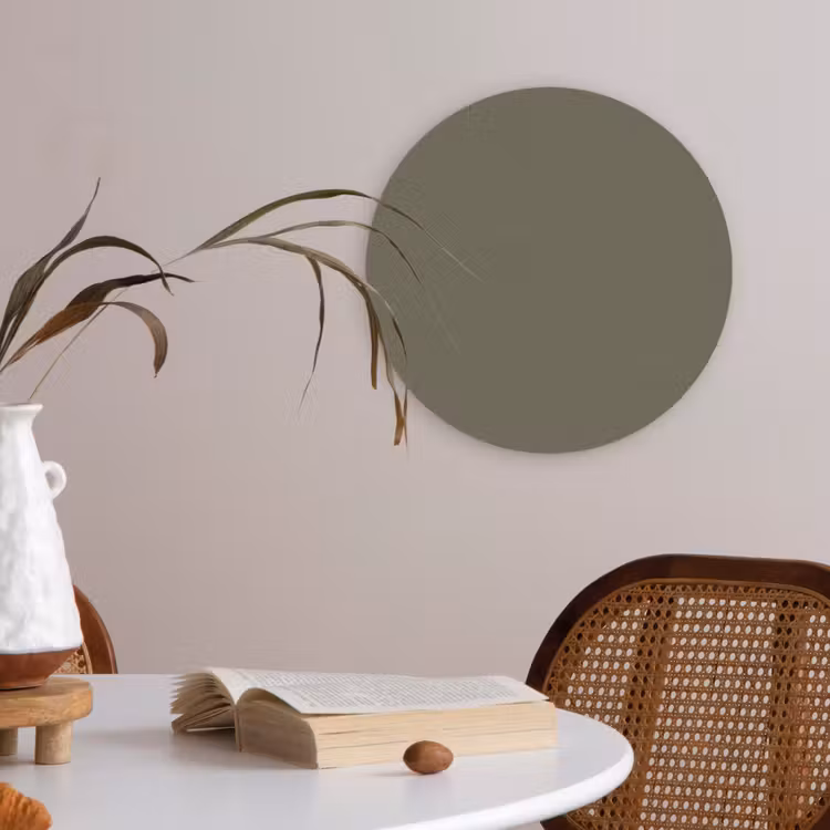 Deep - Khaki - Groen Akoestische PET Vilt - Rond klein 838 -sfeer3