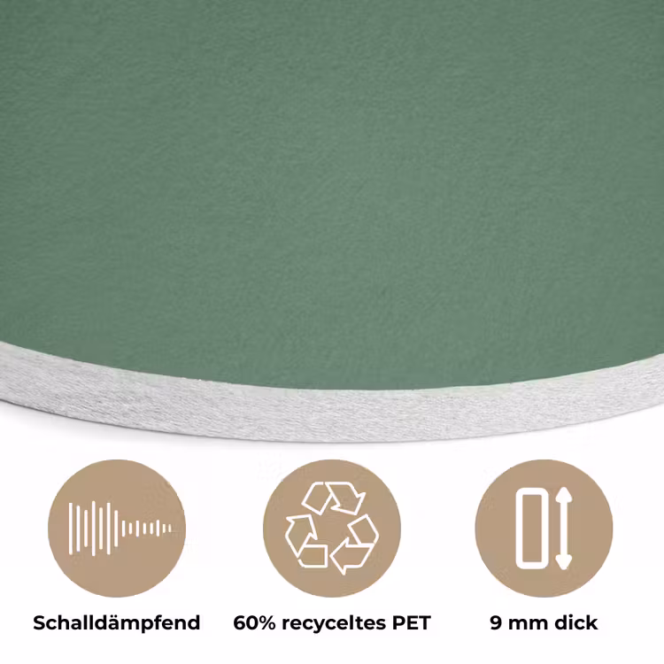 Deep - Sagewood - Groen Akoestische PET Vilt - Rond klein 838 -closeup_DE