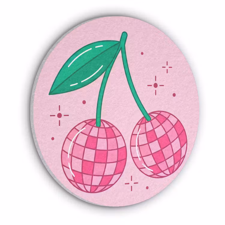 Decoratie - Disco-bal - Feest - Roze Akoestische PET Vilt - Rond klein -3d