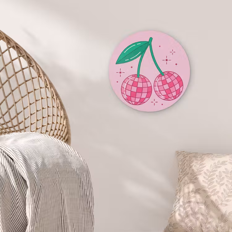 Decoratie - Disco-bal - Feest - Roze Akoestische PET Vilt - Rond klein -sfeer4