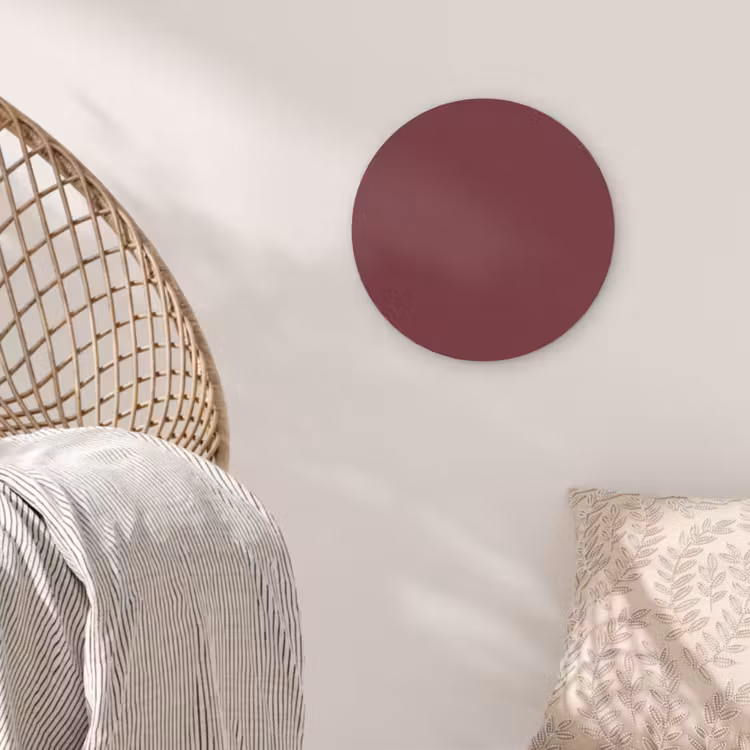 Dark - Garnet - Rood Akoestische PET Vilt - Rond klein 838 -sfeer4
