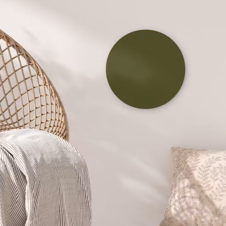 Dark - Olive - Groen Akoestische PET Vilt - Rond klein 838 -sfeer4