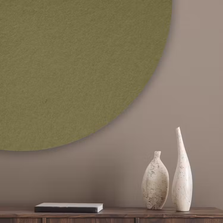 Dark - Olive - Groen Akoestische PET Vilt - Rond klein 838 -sfeer5_closeup