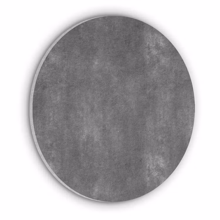 Donkergrijs - Ruw - Beton Akoestische PET Vilt - Rond klein 838 -3d