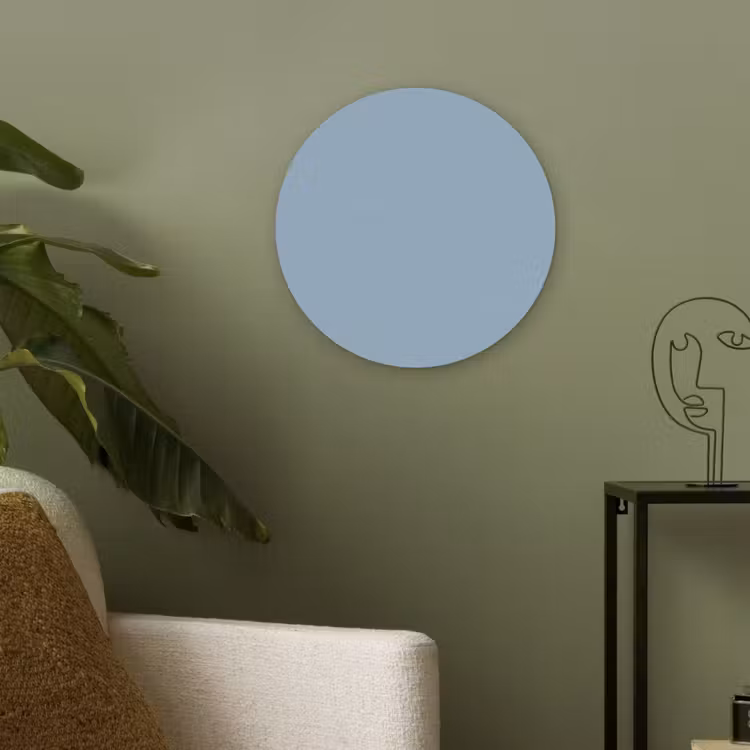 Dusty - Denim - Blauw Akoestische PET Vilt - Rond klein 838 -sfeer2