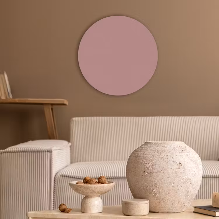 Dusty - Rose - Roze Akoestische PET Vilt - Rond klein 838 -sfeer1