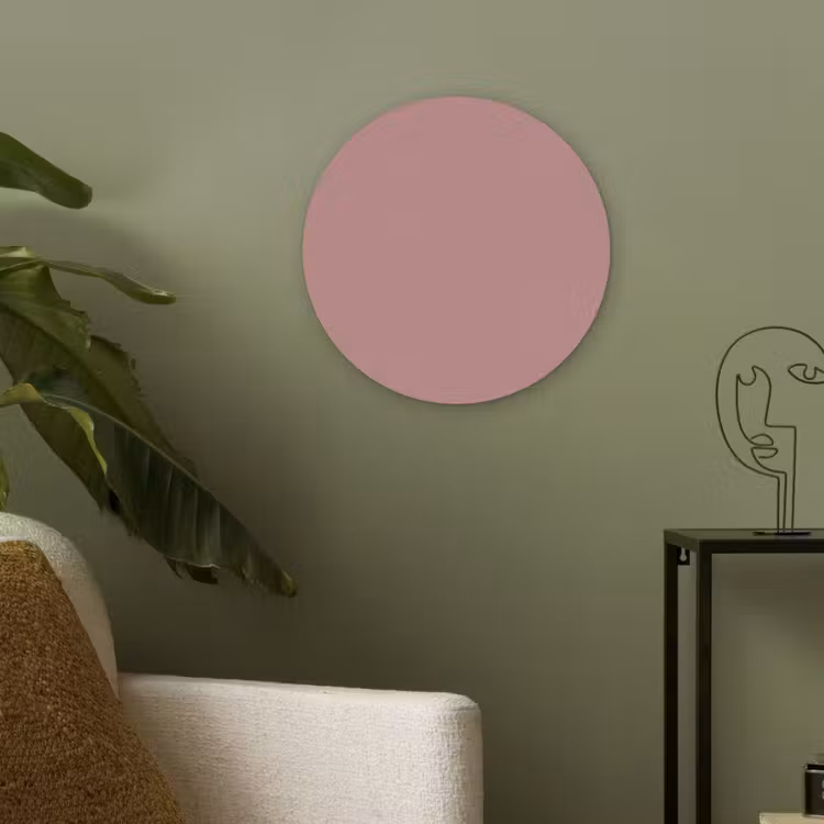 Dusty - Rose - Roze Akoestische PET Vilt - Rond klein 838 -sfeer2