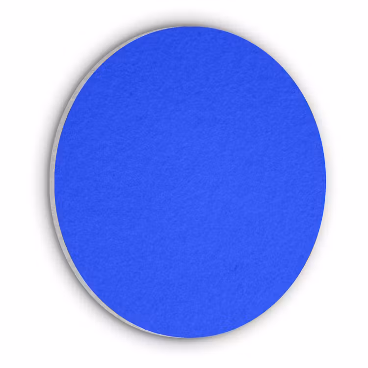 Electric - Blue - Blauw Akoestische PET Vilt - Rond klein 838 -3d