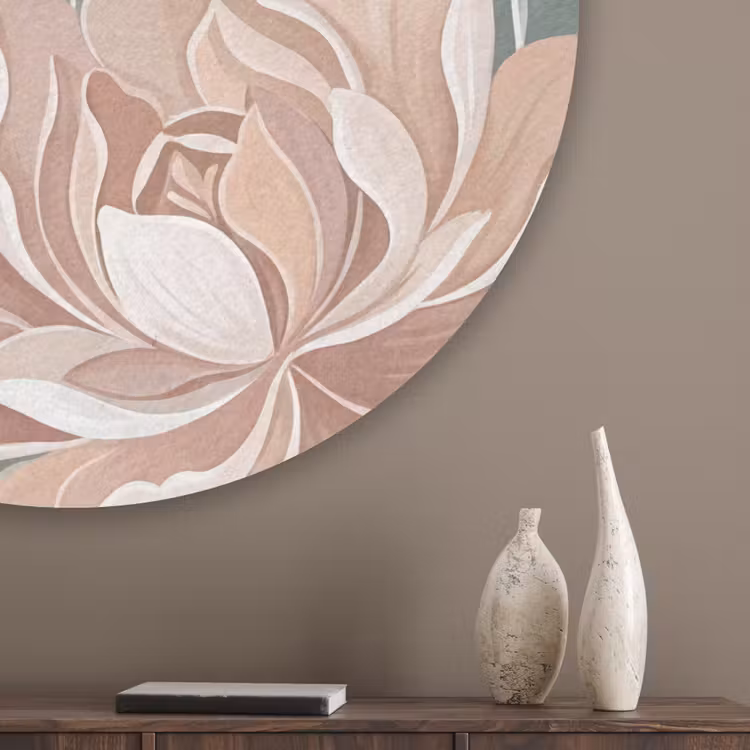 Elegant - Romantiek - Roze Akoestische PET Vilt - Rond klein -sfeer5_closeup