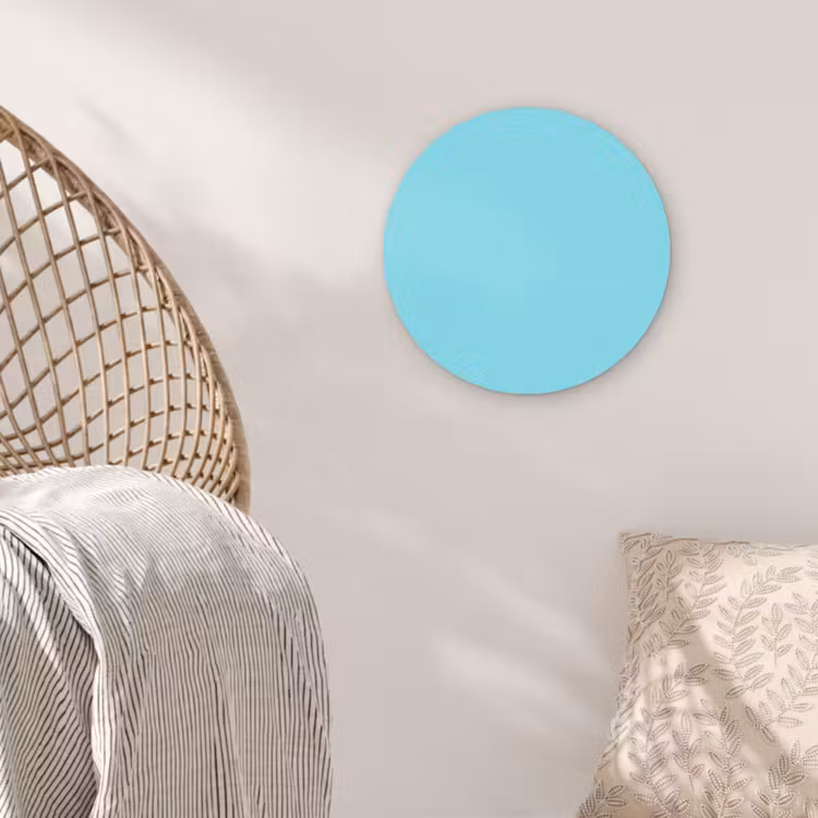 Electric - Cyan - Blauw Akoestische PET Vilt - Rond klein 838 -sfeer4