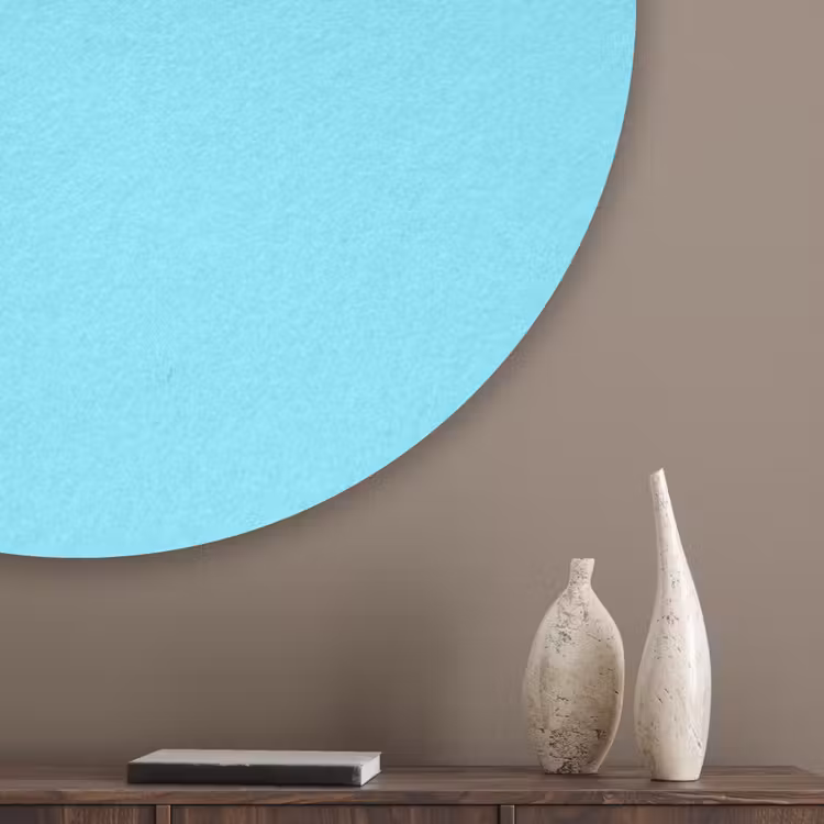 Electric - Cyan - Blauw Akoestische PET Vilt - Rond klein 838 -sfeer5_closeup