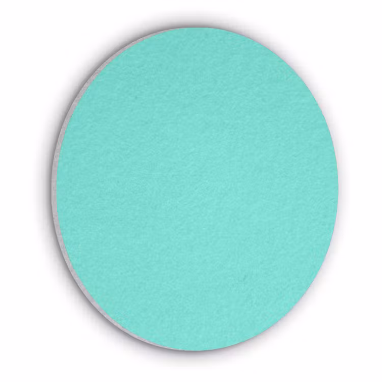 Electric - Cyan - Turkoois Akoestische PET Vilt - Rond klein 838 -3d