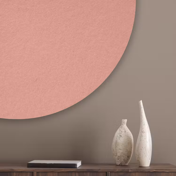 Earthy - Rose - Koraal Akoestische PET Vilt - Rond klein 838 -sfeer5_closeup