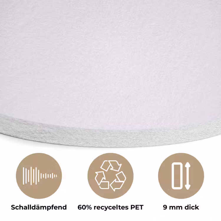 Lilac - Luxe - Paars Akoestische PET Vilt - Rond klein 838 -closeup_DE