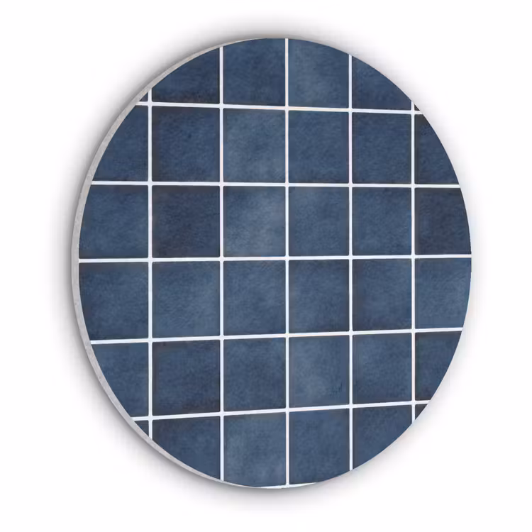 Tegel - Modern - Blauw Akoestische PET Vilt - Rond klein 838 -3d