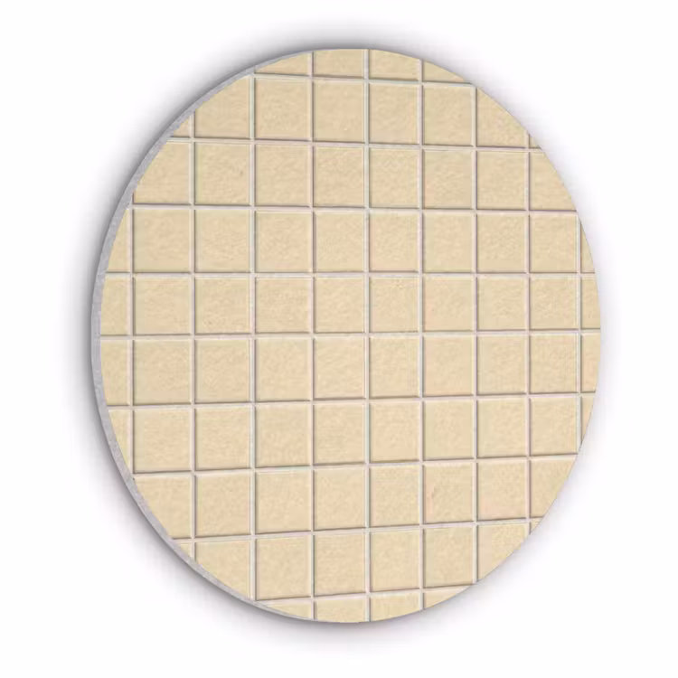 Tegels - Patroon - Crème Akoestische PET Vilt - Rond klein 838 -3d