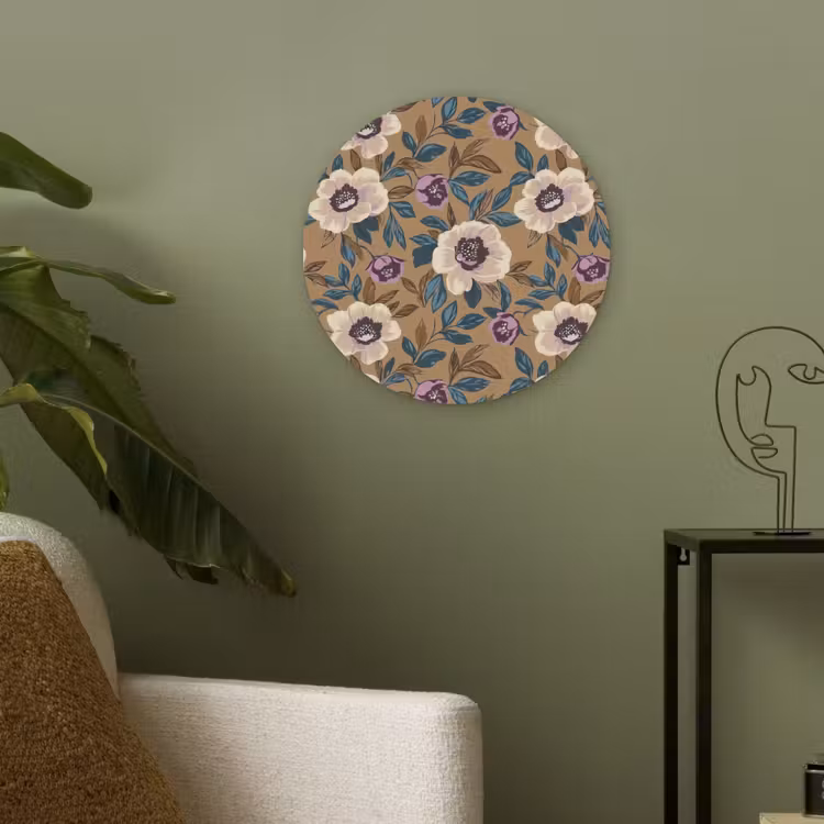 Floraal - Stilleven - Kleurrijk Akoestische PET Vilt - Rond klein 838 -sfeer2
