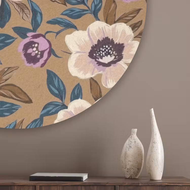 Floraal - Stilleven - Kleurrijk Akoestische PET Vilt - Rond klein 838 -sfeer5_closeup