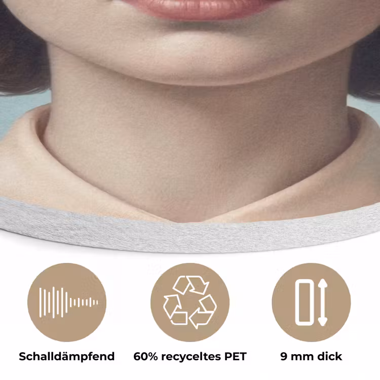 Vrouw - Narcissen - Geel Akoestische PET Vilt - Rond klein -closeup_DE
