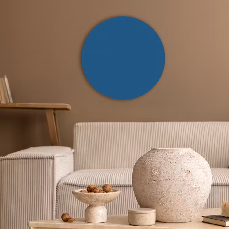 Free - Groove - Blauw Akoestische PET Vilt - Rond klein 838 -sfeer1