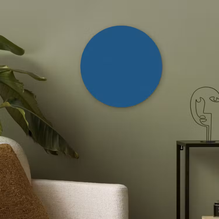 Free - Groove - Blauw Akoestische PET Vilt - Rond klein 838 -sfeer2