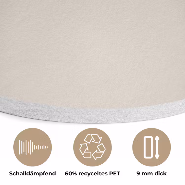 Fresh - Linen - Nude Akoestische PET Vilt - Rond klein 838 -closeup_DE