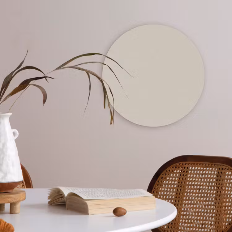 Fresh - Linen - Nude Akoestische PET Vilt - Rond klein 838 -sfeer3