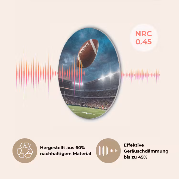 Football - Bal - Stadion - Sport Akoestische PET Vilt - Rond klein -USP_DE