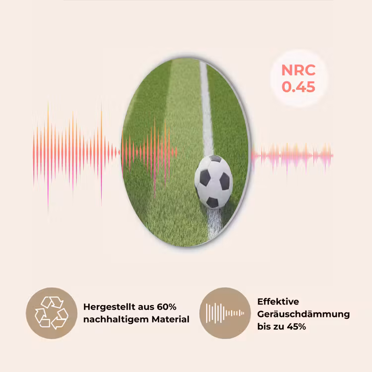 Voetbal - Grasveld - Sport - Groen Akoestische PET Vilt - Rond klein -USP_DE